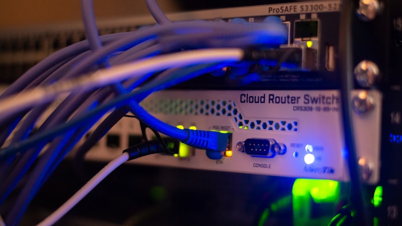 Network switch with patch cables