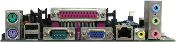 MB-850 Industrial Mini-ITX Motherboard Rear Panel